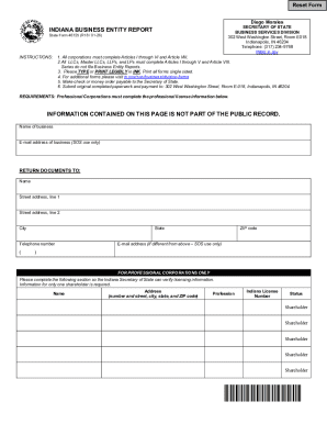 Indiana Business Entity Report