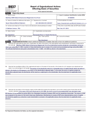 Form 8937 Report
