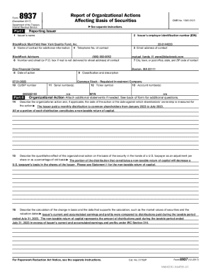 Form 8937 Report