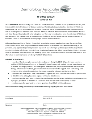 Informed Consent for COVID-19 Risk