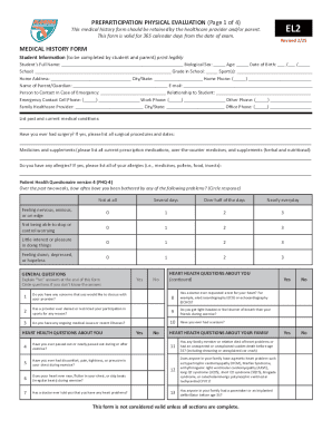 Florida Preparticipation Physical Evaluation Form