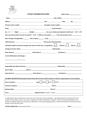 Patient Information Form