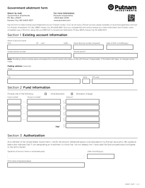 Government Allotment Form