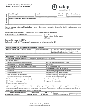 Health Information Authorization Form