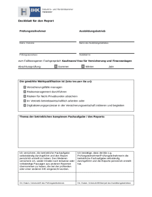 Kaufmann Versicherung Report Cover Page