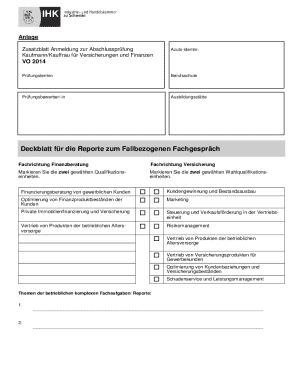 German Apprenticeship Exam Registration Form
