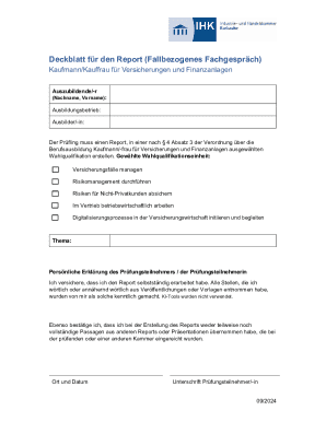 Report Cover Page for Insurance and Financial Services