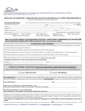 Prevedi Pension Fund Adhesion Form