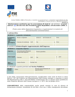 Italian Apprenticeship Training and Employment Incentives Form