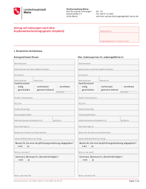 Asylbewerberleistungsgesetz Application Form