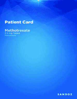 Methotrexate Patient Card