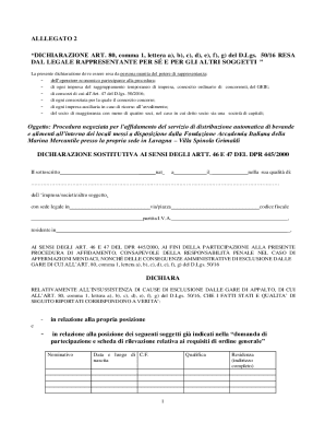 Italian Legal Declaration Form