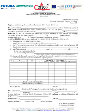 Congedo Parentale Request Form