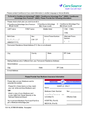 CareSource Medicare Advantage Enrollment Form
