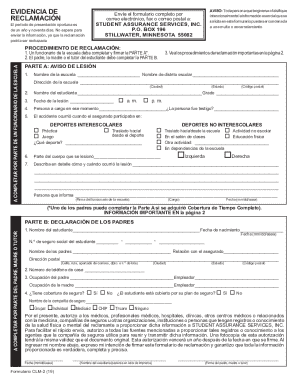 Student Accident Insurance Form
