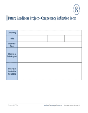 Competency Reflection Form