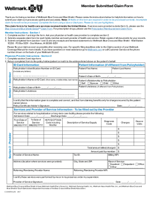 Wellmark Member Submitted Claim Form
