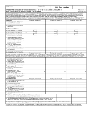 Wages and Excludible Wages Schedule CF-1040