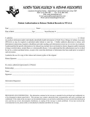 Patient Authorization to Release Medical Records