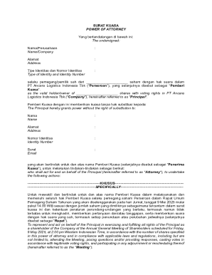 Power of Attorney for Shareholder Meeting