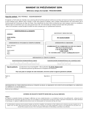 Water and Sewer Monthly Payment Contract