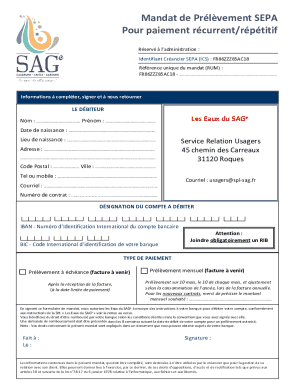 SEPA Direct Debit Mandate