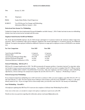 2026 Income Tax Changes Notice