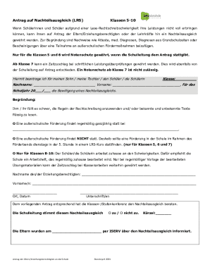 German LRS Compensation Request Form
