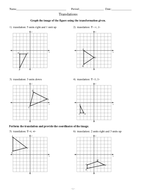 Math Transformation Worksheet