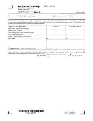 PA-20S/PA-65 Schedule H-Corp