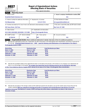 Form 8937 Report