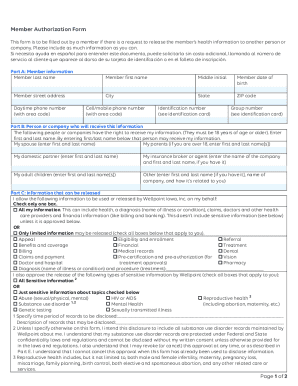 Member Authorization Form