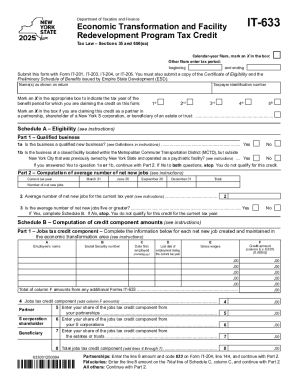 Form IT-633 &amp;amp;amp;quot;Economic Transformation And Facility .. ...