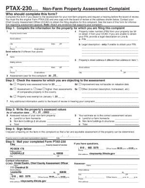 Illinois Non-Farm Property Assessment Complaint