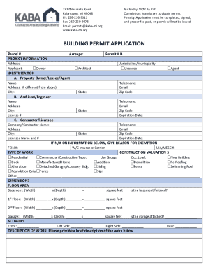 Michigan Building Permit Application