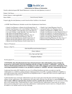 Authorization for Release of Information