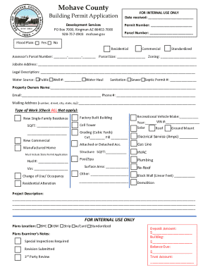 Mohave County Building Permit Application