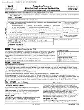 Form W-9 Taxpayer Identification