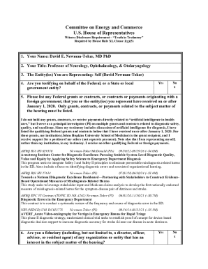 Witness Disclosure Form