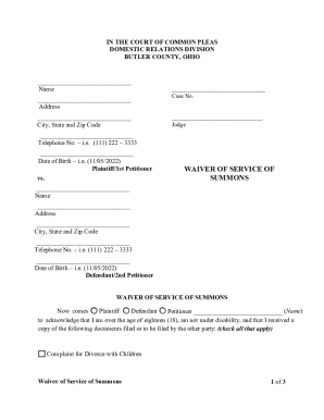 Waiver of Service of Summons