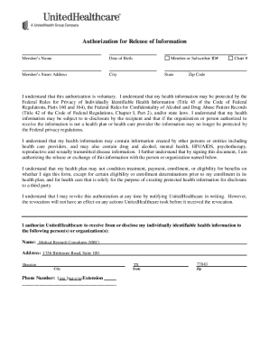 Authorization for Release of Information