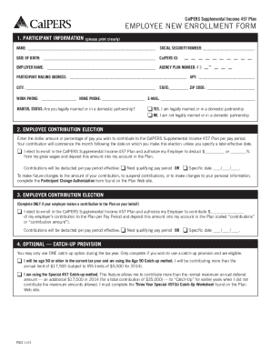 CalPERS Supplemental Income 457 Plan Employee New Enrollment Form
