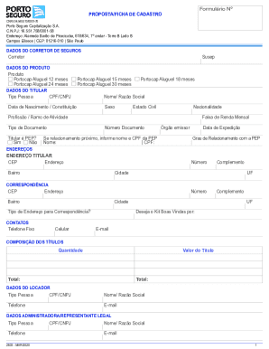 Porto Seguro Capitalization Lease Guarantee Form