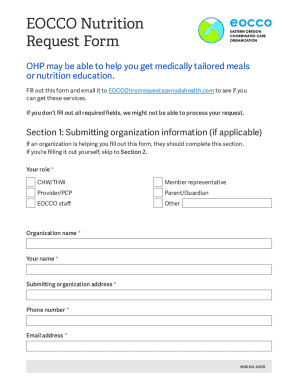 EOCCO Nutrition Request Form