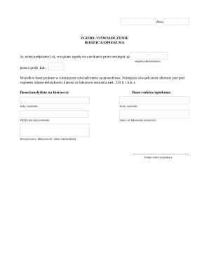 Parental Consent for Driver's License Application