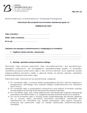 Informed Consent for Pregnancy Termination