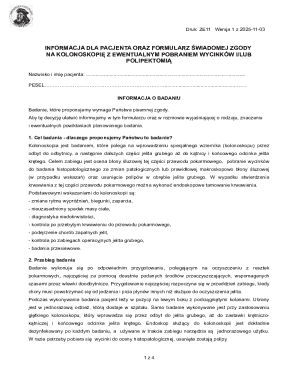 Polish Colonoscopy Consent Form