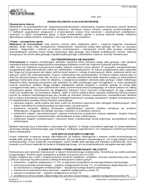 Colonoscopy Consent Form