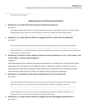 Social Scholarship Declaration Form