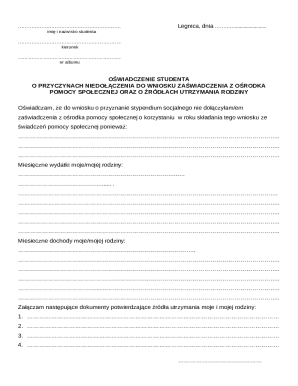 Student Declaration Form